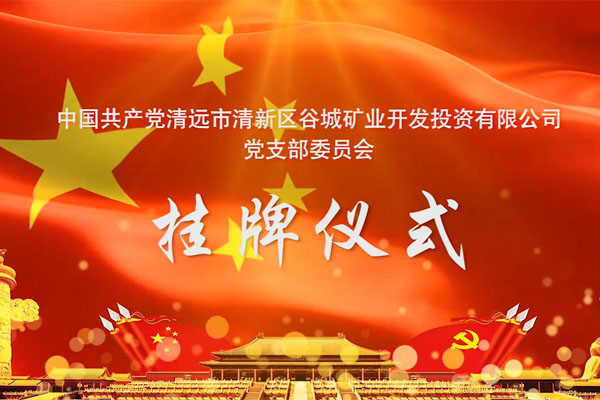 以黨建促發(fā)展，以發(fā)展強(qiáng)黨建——谷城礦業(yè)黨支部委員會(huì)正式掛牌成立